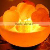 Pure Natural Himalayan Rock Salt Lamp Heart Bowl thumbnail-1
