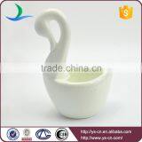 Elegant White Swan Shape Porcelain Kichen Tools Spoon Container thumbnail-2