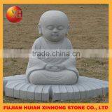 Lovely Little Monk Blow Air Marble Stone Statue thumbnail-4
