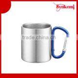 220ml Stainless Steel Travel Mug With Carabiner thumbnail-1