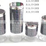 Bit Bottom Cylinder Black Plastic Coating Sleeve Wholesale Glass Jar thumbnail-1