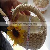 Gifts & Decor Handle Woven Corn Husk Baske thumbnail-6