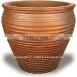 AQR Large Black Clay Pot- Tall Dark Clay Pot- Giant Outdoor Pots thumbnail-1