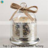 Circle Top Decor Glass Dome Cloche Candle From Gold Factory Yufeng Craft thumbnail-5