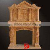 Home Decoration Double Stone Fireplace Mantel thumbnail-1