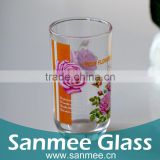 Fresh Flowers Series Pink Round Glass Cups
