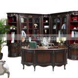 New Arrival French Imperial Style Wood Carving Office Desk With Armchair and Bookcase BF12-03274b thumbnail-6