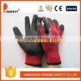 DDSAFETY 2017 Industrial Knitted Gloves Cotton Gloves Coating Black Latex thumbnail-1