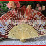 Japanese Style Bamboo Silk Fan Butterfly Print thumbnail-4