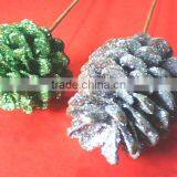 Glitter Pine Cone On Stem thumbnail-1