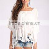 New Arrived Momen's Pleated White Sleeveless Summer Tops thumbnail-1