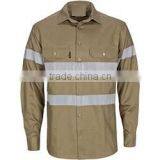 2016 OEM 88% Cotton/ 12% High Tenacity Nylon 238gsm Fire Retardent High Vis Shirt 3M Reflective Tape thumbnail-1