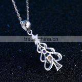 Factory Price Crystal Pendant 925 Sterling Silver Christmas Tree Pendant for Christmas Gift thumbnail-2