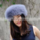 CX-E-17 Women's Fur Headbands Genuine Fox Fur Neck Warmer thumbnail-2