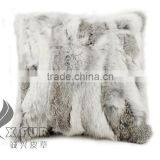 CX-D-17 Home Decoration Pillow Patchwork Real Rabbit Fur Cushion & Pillow Cover thumbnail-5