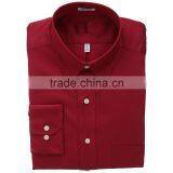 Autumn and Winter Wine Red Checks Oxford Wholesale Mens Dress Shirts Men Formal Long Sleeve Shirts thumbnail-2