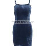 Backless Velvet Fabric Sexy Honeymoon Dresses Bow Bodycon 2017 Dresses Women Lady thumbnail-5