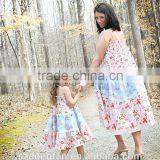 2017 Printed Matching Mother Daughter Clothes Plus Size Maxi Dress thumbnail-2