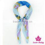 WJA012 Lovebaby Wholesale Square Pattern Square Floral Print Baby Kids Children Baby Silk Scarf Hair Wristband thumbnail-1