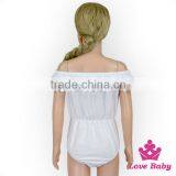 Plain Solid White Color Baby Girl Rompers Toddlers Wrapped Chest Romper Clothes Sleeveless Baby Rompers Cotton Material Patterns thumbnail-5