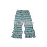 Wholesale Giggle Moon Latest Design Children Pants Girls Cotton Ruffle Cropped Trousers thumbnail-4
