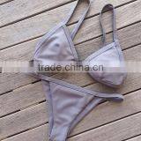 M1222 Runwaylover 2016 Ladies Gray Polyester Split Swimsuit Bikini thumbnail-3