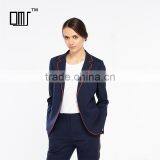 New Fashion Italian Collars Edging Trim Button Fasten Dot Print Jackets Womens thumbnail-1