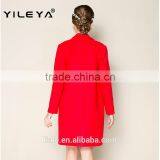 Hot Selling Bright Red Winter Thick Warm Stock Ladies German Coat, Woolen Coat, Women Wool Coat thumbnail-2