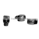 Zinc Based Alloy 3D Spacer Beads Skull Gunmetal thumbnail-3