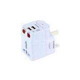 White Travel Power Supply Adaptor Plug CE RoHs Certification 75 X 52 X 40 mm
