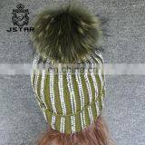 Factory Winter With Pom Cashmere Pompom Hat Beanie thumbnail-3