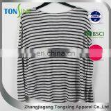 Women's Striped With Chest Pocket Comfort Bottoming Shirt thumbnail-2