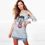 Top Selling Summer Fashion Printed Short Sleeve Women t Shirt thumbnail-1
