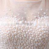 Elegant A Line Satin Chiffon Pearls Evening Dresses Long Evening Dress AJ029 thumbnail-4