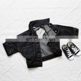 2020 Autumn and Winter New Girls Black Loose Denim Clothes Boys Cotton Jacket Jacket Baby All-match Top thumbnail-1