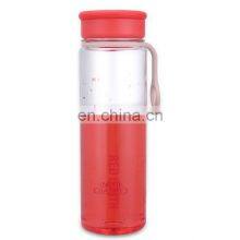 2021 Customized Water Bottle With Holder 400ml Plastic Drink Bottle Summer New Product Red Earth Tritan Material Eco Friendly