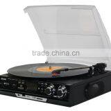 3 Speed Stereo Turntable With Built in Speakers and Belt Driven Motor System thumbnail-3