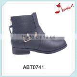 Sexy women's hot buckle up boots shoes woman fashion 2016 with back zipper