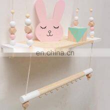 Белая многофункциональная полка для хранения. Нордская настенная полка для выставки вещей. Полка на подвесе с веревками. Плавающие полки