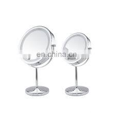 17cm Dressing Table Rocker Makeup Mirrors With Led Lights for Bathroom thumbnail-4