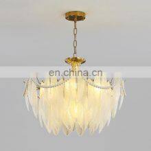 Indoor Gold Mid Century Pearl Beads Luxury Chandelier With Glass Pendant Lamp For Bedroom Decor Wedding Lighting Decor thumbnail-2