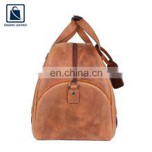 Crazy Horse Style Cotton Lining Material Unisex Genuine Leather Duffel Bag for Sale thumbnail-5