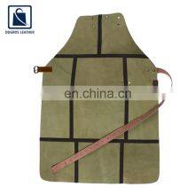 Factory Direct Sale Good Quality Wholesale Nickle Fitting BBQ Cooking Genuine Leather Apron thumbnail-2