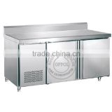 OP-A606 Triple Stainless Steel Doors Workbench Chest Freezer
