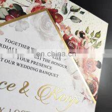 Custom Logo Gold Foiling Custom Handmade Wedding Invitation Card Designs thumbnail-4