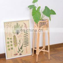 Hot Sale High Sunrise Plant Holder Rattan Boho Indoor Plant Stand Planter Vintage Plants Basket Wholesale thumbnail-2