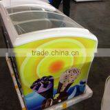 Ice Cream Freezer Curved Glass Door Ice Cream Chest Freezer