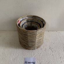 Natural Cattail Storage Basket Garden Baskets For Plants Outdoor