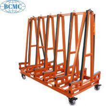 Hualong Machinery HSE-24 Granite Marble Slab Storage One Stop Double Sided A-Frame Transport Rack Cart for Workshop thumbnail-2