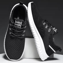 Fashion Mesh Flying Weaving Upper Sports Shoes High Quality Men Running Sneakers Mens Casual Shoes thumbnail-4